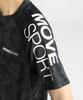 Move Sports Descente Short Sleeve UV Training Size M Men's T-Shirt, Protection, Sweat-Wicking, Quick-Drying, Stretch, Shirt, DX-C2854AZ, Black,