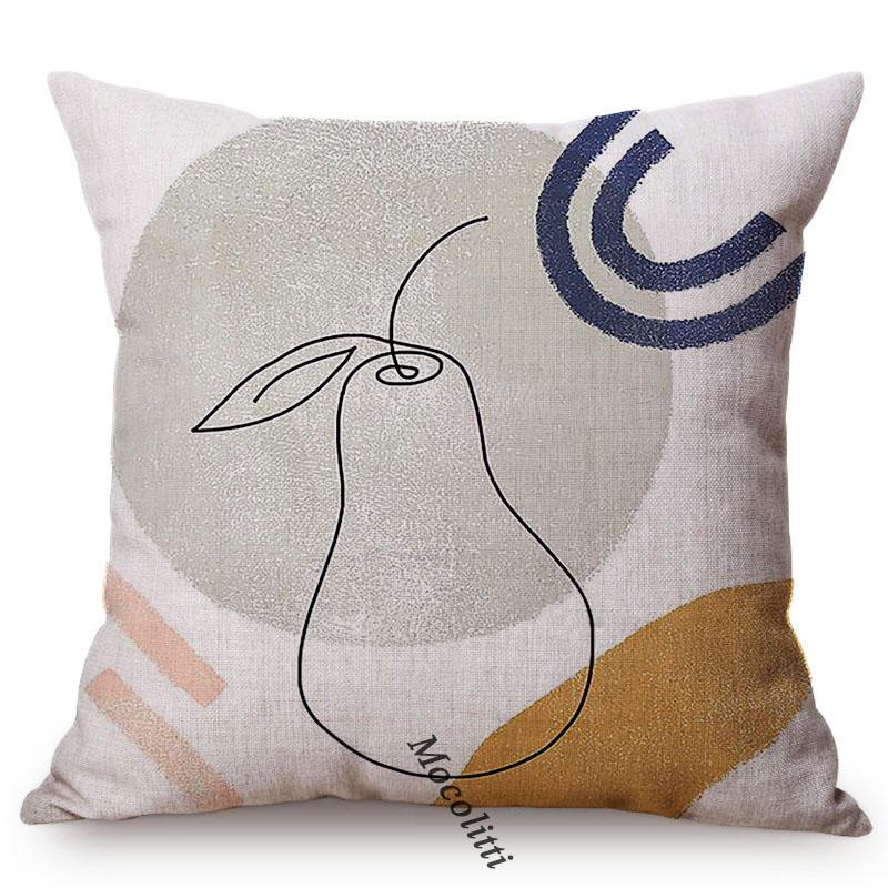 Modern Sketch Art Home Decoration Sofa Pillow Case Abstract Geometric Line Design Sexy Woman Face Decorative Chair Cushion Cover