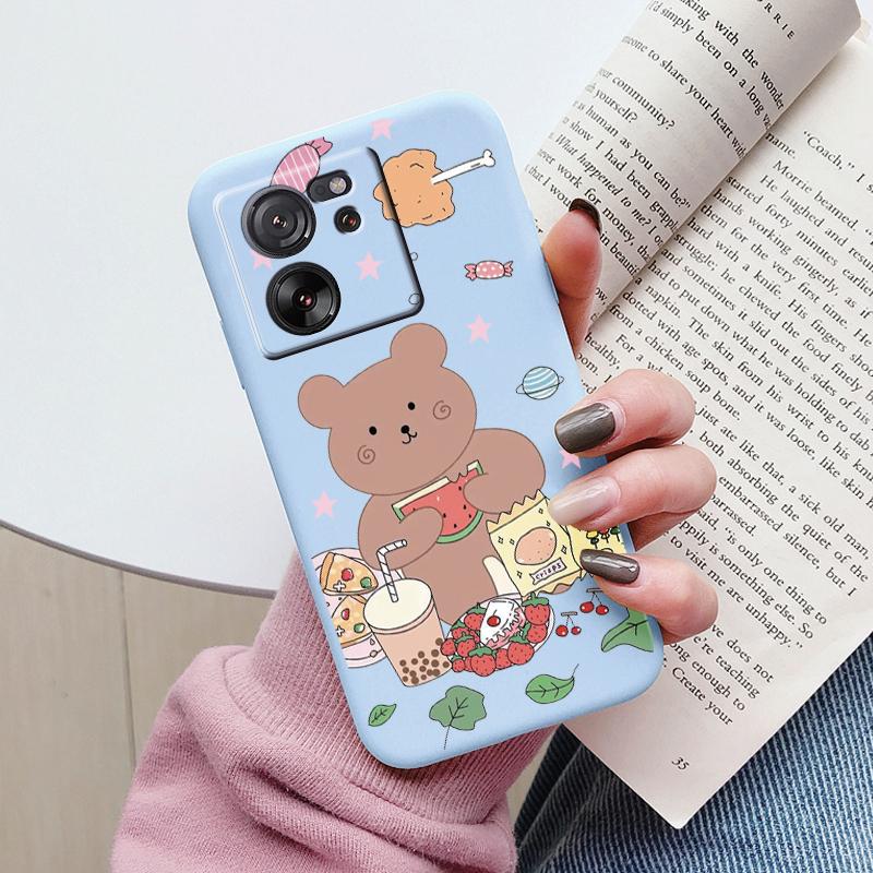 For Xiaomi 13T Pro Case TPU Soft Silicone Coque Flower Pattern Cartoon Painted Phone Cover For Xiaomi 13T Back Protection Capa