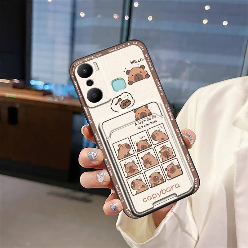 Schützende Anti-Knock-Handyhülle für infinix X6825/Hot20 Play Hülle Staubdichte Softcase Silikon Kartenfach Wasserdicht
