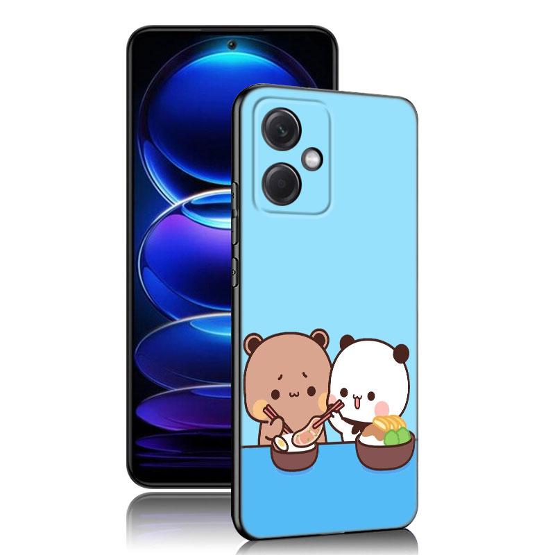 Cute BuBu DuDu Black Silicone Phone Case For Xiaomi Redmi Note 10 11 11S 12 13 4G 8 9 11T Pro 5G Plus 8T 9S 10S 12S