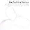 Men Bulge Cup Soft Polyester Cotton Stereo Shape Bulge Covering Up Underwear Cup with Strap White