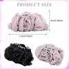 SANNIDHI® 2 Pezzi Pinze a Pinza Fiore Fermaglio per Capelli Grande Chiffon Pieghettato Pinza a Ganascia per Capelli Plastica Floreale Acrilico Accessori per Capelli per Donne Ragazze