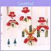 Adorable Christmas Tree Ornaments Featuring Gold Bell Santa Snowman And Reindeer Designs