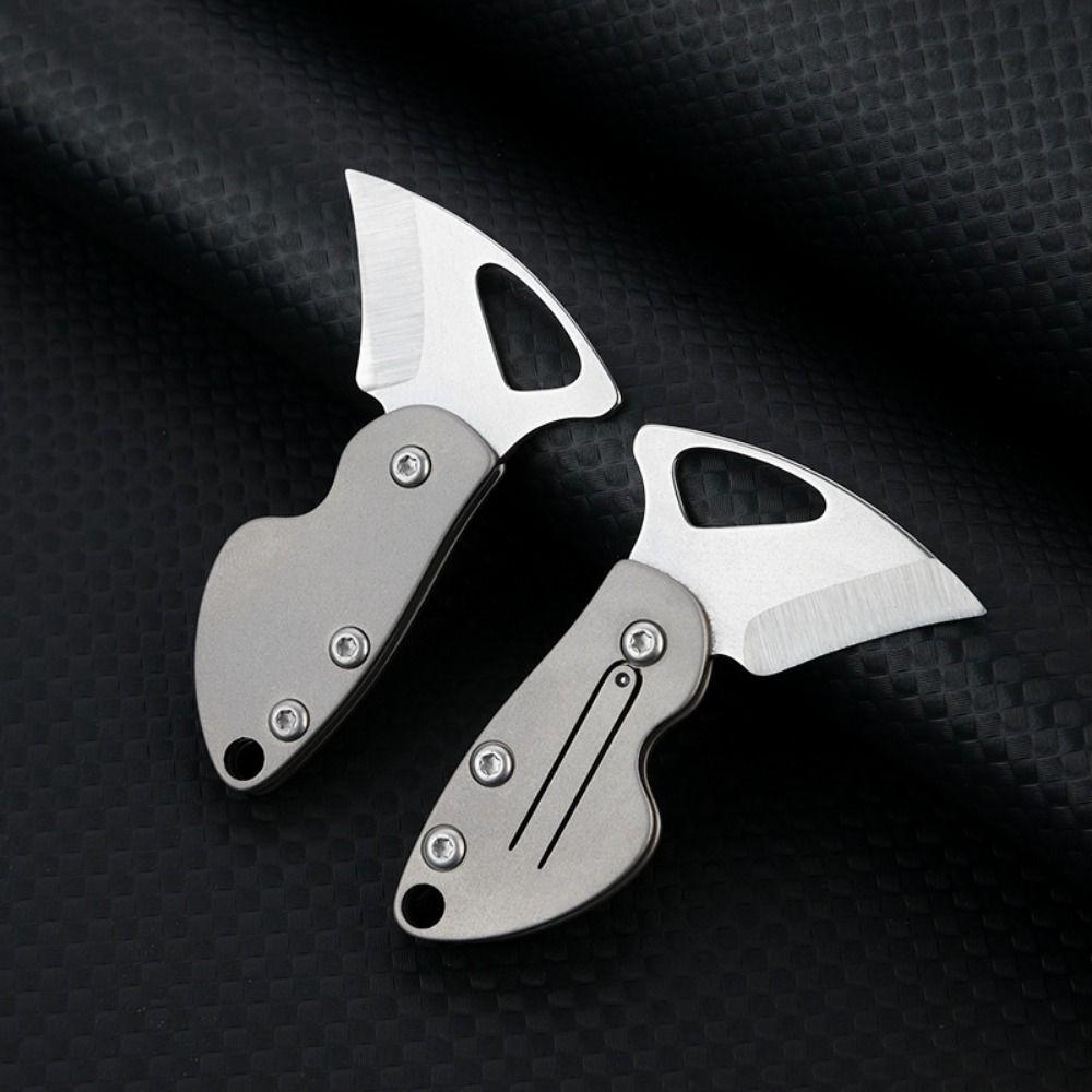 Keychain Pendant Mini Folding Cutter High Hardness Rust-resistant Portable Sharp Cutter Titanium Alloy Multi-purpose