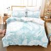 Blue Sea Turtle Print Bedding Set 3PCS Full Queen King Size Summer Travel Soft Microfiber for Kids Boys Girls Room Decor