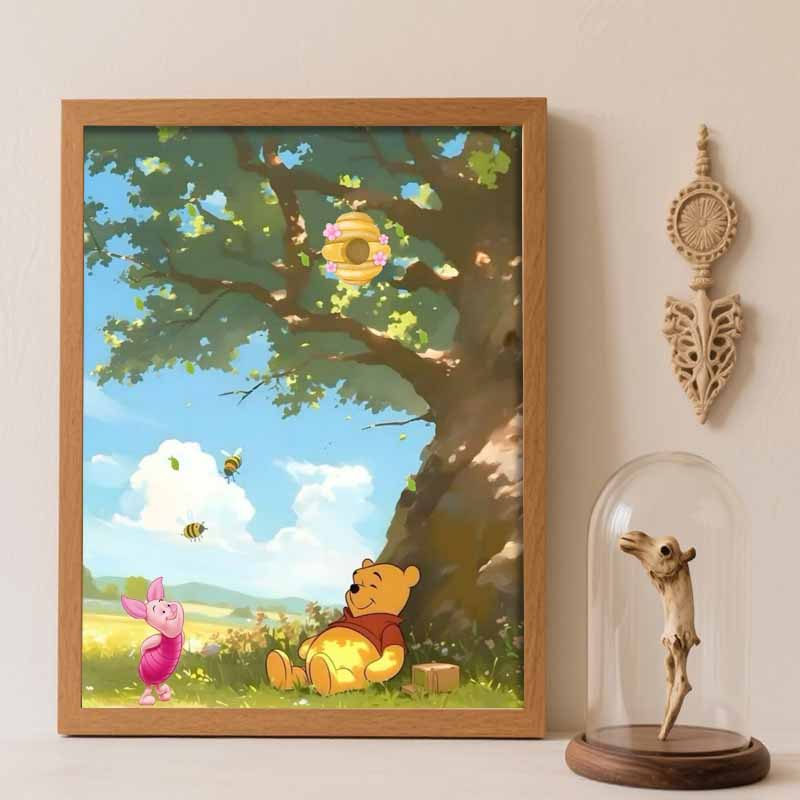 Disney Diamond Painting Kit Winnie Pooh Themed Home Decor Craft Perfect Gift Idea Diamond Art 137 characters