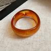 Resin Round Wide Bracelet Exaggerated Retro Geometric Bangle Unique Irregular Acrylic Bangle  Women