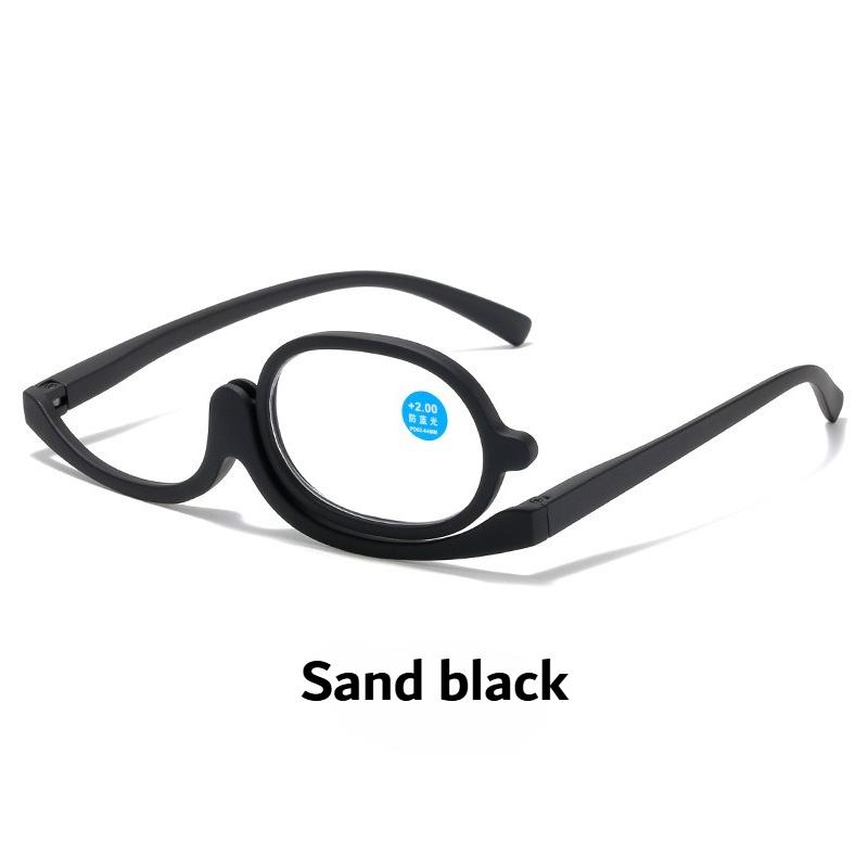 

Новые вращающиеся очки для макияжа и чтения для женщин, портативные складные очки для пресбиопии, модные ретро цветные оправы, оптические очки +3 чёрный