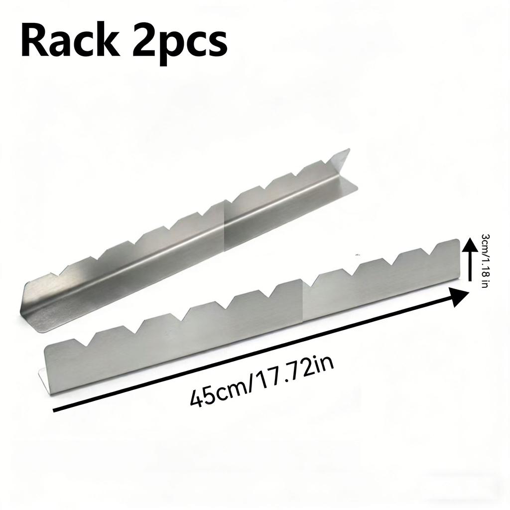 Multifunctional Stainless Steel Kebab Rack Barbecue Skewer Stand Warpresistant Kitchen EssentialSuitable Cooking Outdoor Use Cam