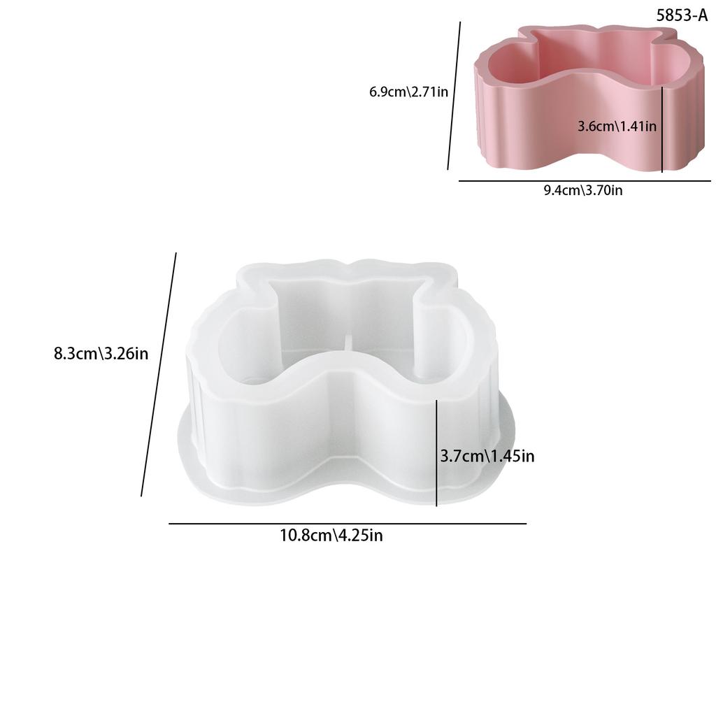 Aromatherapy Container Mold Silicone Jewelry Box Mold Bow Storage Box Mold Multi-Functional For Home Decor Aromatherapy Holder