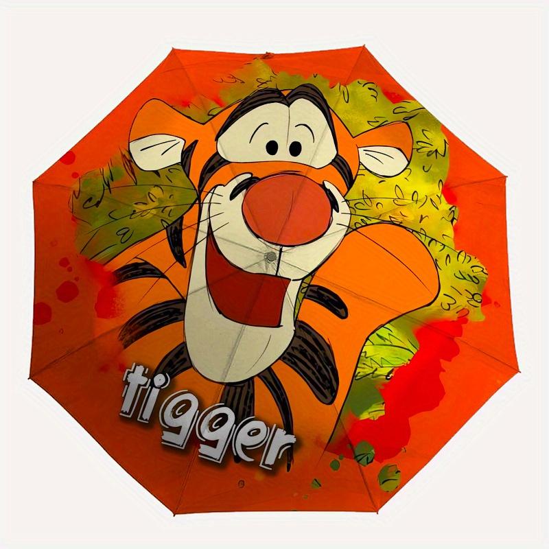 Tigro, Winnie the Pooh Ombrello Automatico alla Moda - Ombrello Portatile Pieghevole in Tre Parti, Miglior Regalo di Festa per Uomini e Donne, Design Allegro, Robusto e