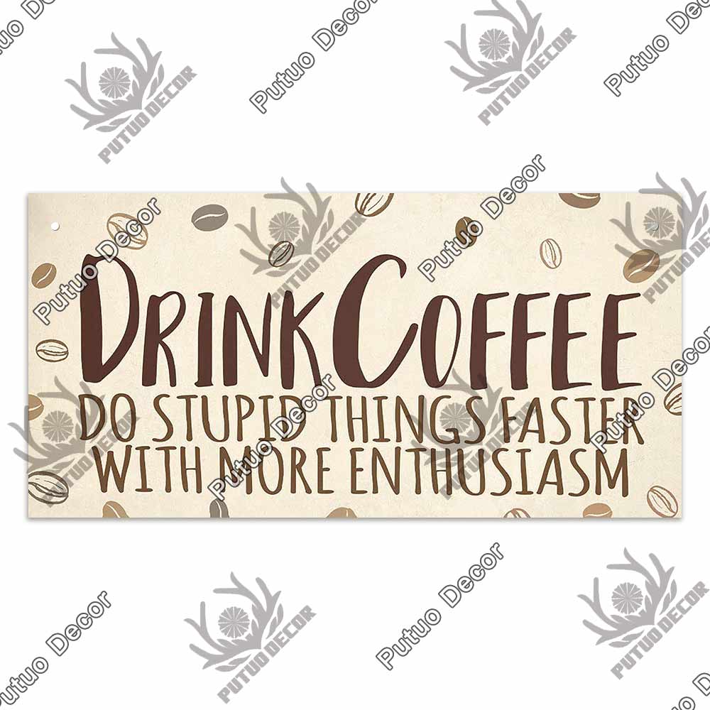 Coffee Metal Hanging Signs Decorative Plaques Door Aluminum Plaque In Home Decor Cafe Kitchen Hanging Home Decor