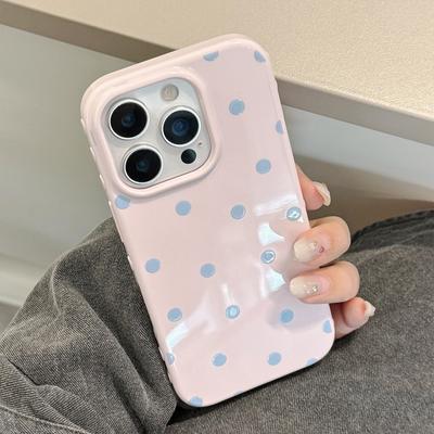 Creative Blue Polka Dot Phone Case for iPhone 17 and iPhone 17 Pro Max