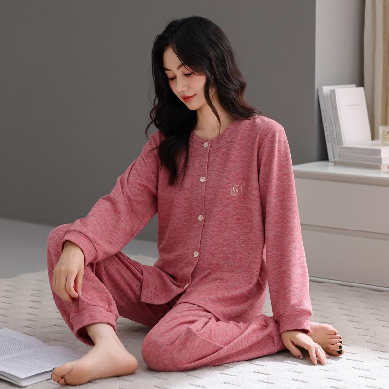 German Velvet Pajamas Women'S Autumn And Winter Thickened Warm Long-Sleeved Winter Large-Size Casual Thin Velvet Winter Loungewear Set
