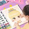 Non-Toxic Diy Face Sticker Book Fashion Doll Reusable Stickers Dress-Up Party Gift