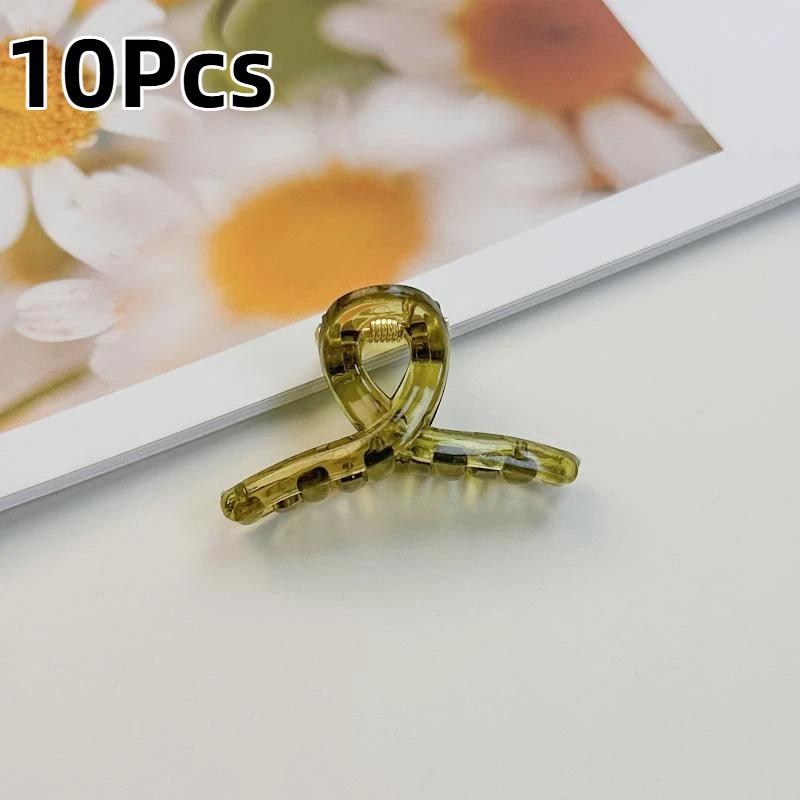 10/50Pcs 4Cm Mini Claw Clips Jelly Color Hair Claws For Girls Children Cute Hairpin Little Ponytail Shark Clip