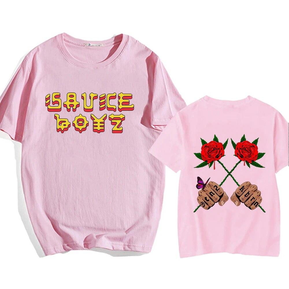 Eladio Carrion Sauce Boyz Monarca Manga estética mujer Casual 100% algodón Manga corta Camisetas Tops ropa de calle y2k