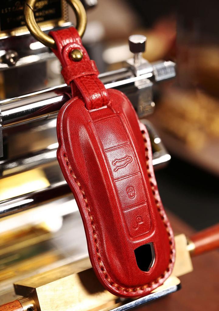 Porsche Schlüssel Schlüssel Schlüssel Kompatibel mit Luxus Kratzfest Stilvolles Etui, Halter, Abdeckung, Schutz, Cayenne, Panamera, 911, Carrera, Macan, usw., Schutz,