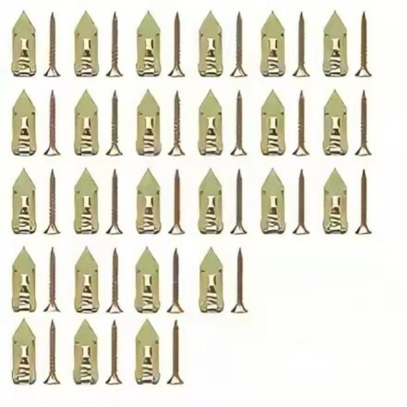 10/25/50Pairs 1Anchor and 1Screw/Pair Self-Drilling Drywall Anchors and Screws Zinc Plated Steel Hollow Wall Anchors and Screws