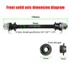 1Pc 150/180Mm Bike Front Rear Wheel Hub Axles Metal Bicycle Solid Spindle Shift Shaft Lever Cycling Replacement Accessories