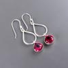 Pink Tourmaline Gemstone 925 Sterling Silver Jewelry Handmade Earrings 1.90" EE-19-18