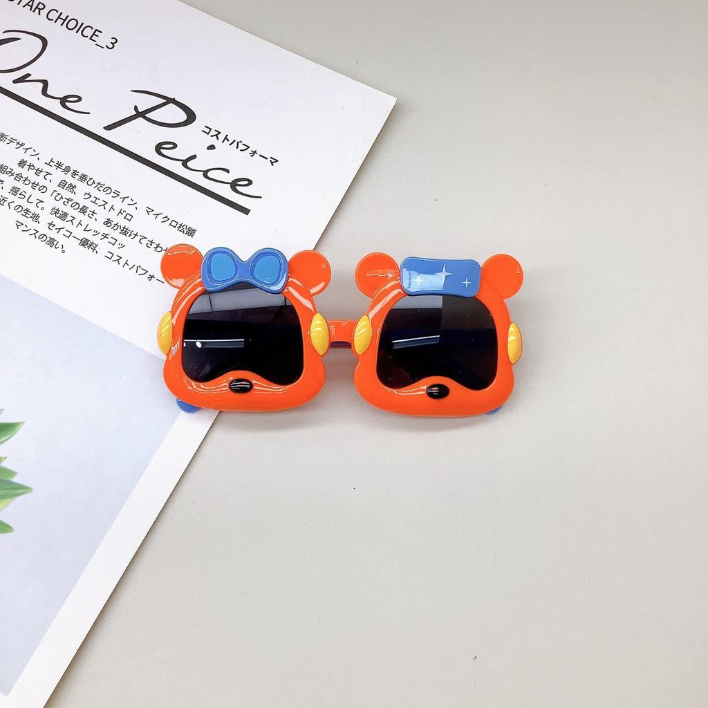 Children'S Sunglasses Girls Cute Bear Sunscreen Uv Protection Sunglasses Boys Sunshade Goggles Tide