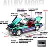 Classic 1/32 Benz 300SL Electroplated Version Alloy Diecast Metal Model Sound Light Pull Back Toy Miniatures Vehicle Ornament Gifts