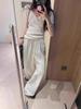 Women's Spring 2026 Ramie Cotton-Linen Wide-Leg Pants with Elastic Waist and Drawstring – Old Money Style, Relaxed Fit