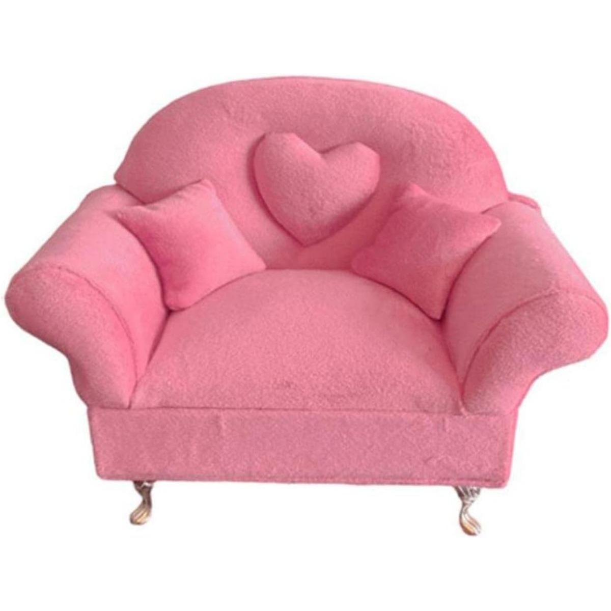 

Диван 1/6, шкатулка для украшений для девочек и женщин, футляр для хранения декора спальни, органайзер для коробок, фигурки кукол 12 дюймов, диван для двух человек 20*15*10cm розовый