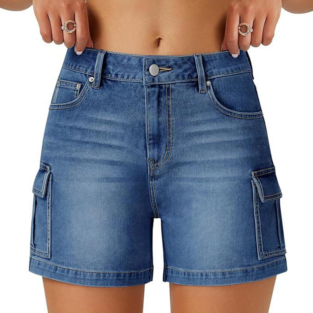 Ladies' Casual Hole Versatile Fashionable Denim Shorts