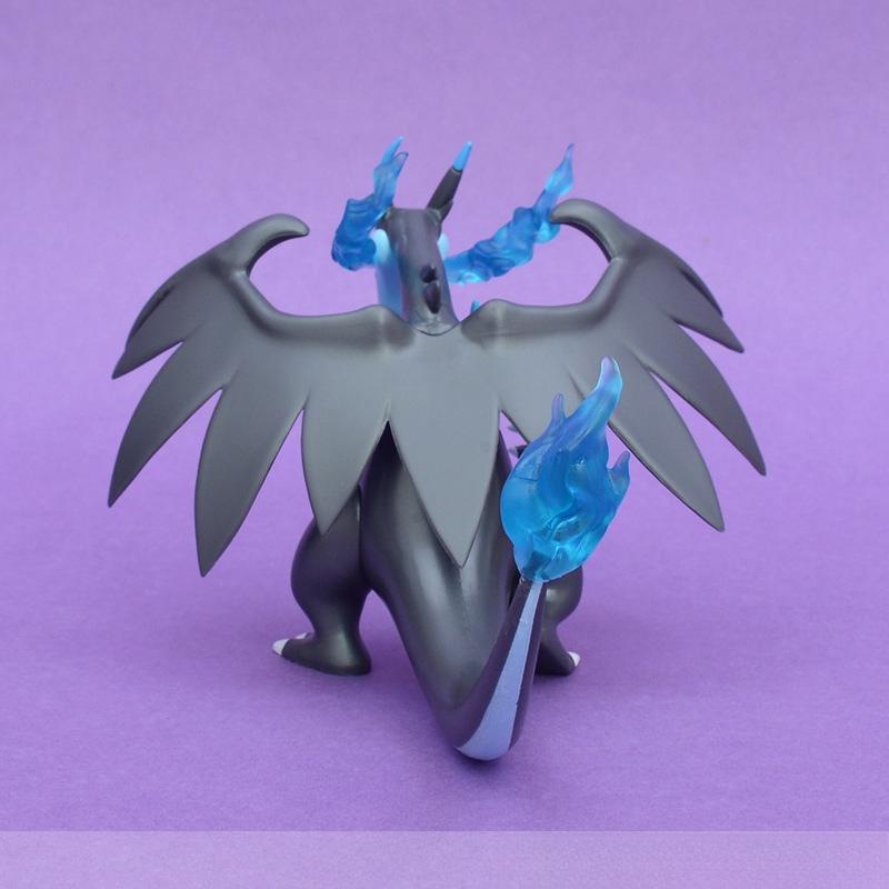Premium GK Scale Action Figure of Mega Charizard X Y Blue Flame Anime Statue for Collection & Desktop Display Model Toys