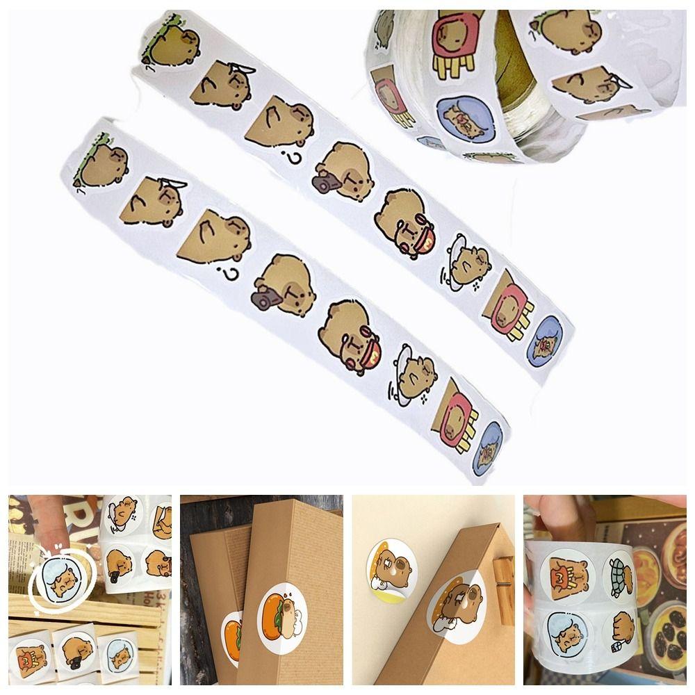 500PCS Multicolor Cartoon Capybara Sticker Accessories Decoration Kawaii Graffiti Decal DIY Ornament Luggage