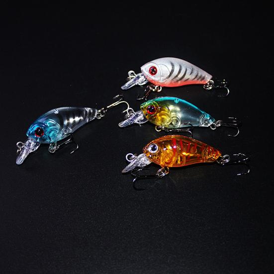 1 buc 4,5 cm momeală reală din plastic momeală tare cu ochi 3D momeală de pescuit cârlig