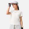 Li-Ning Comfortable Casual Simple Quick-Dry Letter Round Neck Pullover Short Sleeve T-Shirt Women T-Shirts Off-White ATSV140-1