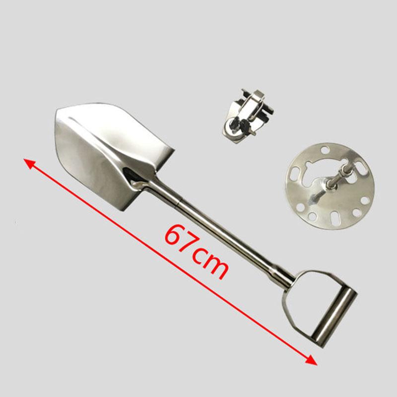 Gardening Shovel Outdoors Camping Travel Spade Portable Car Spare Tire Spade Multifunctional Stainless Steel Hand Shovel