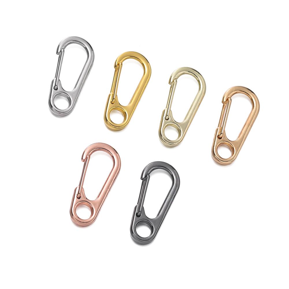5pcs 14.5x31.5mm Zinc Alloy Lobster Clasp Buckle Keychain Buckles Spring Snap Hooks Keychains Tool Clips