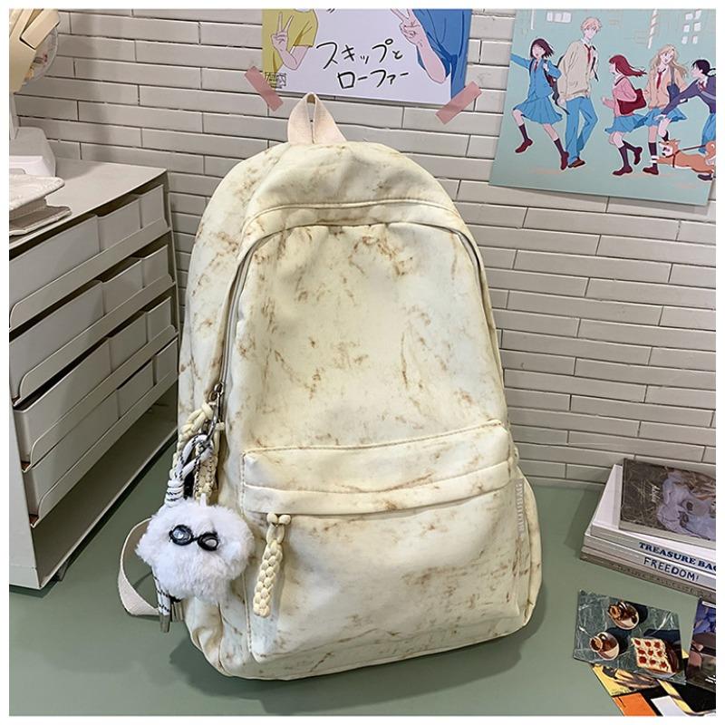 Girls Korean Version of Ins Simple Large Capacity Tie Dye Backpack New High School Students Backpack.