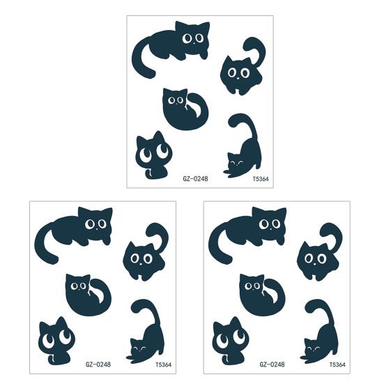 Yousheng 3Pcs Waterproof Tattoo Sticker for Men Women, Face Body Arm Chest Shoulder Thigh Waist Temporary Tattoo Decal, Long Lasting Body Art Fake