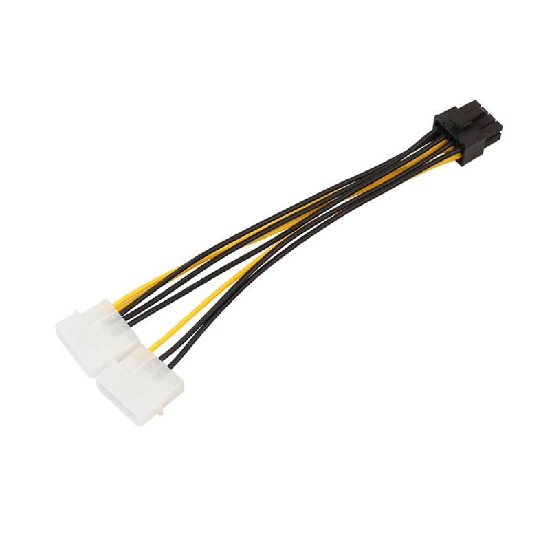 Power Cables & Connectors 18Cm 862 Pin To Dual 4 Video Card Power Cable Adapter 8Pin 4Pin Graphics Cord Copper Wire Core