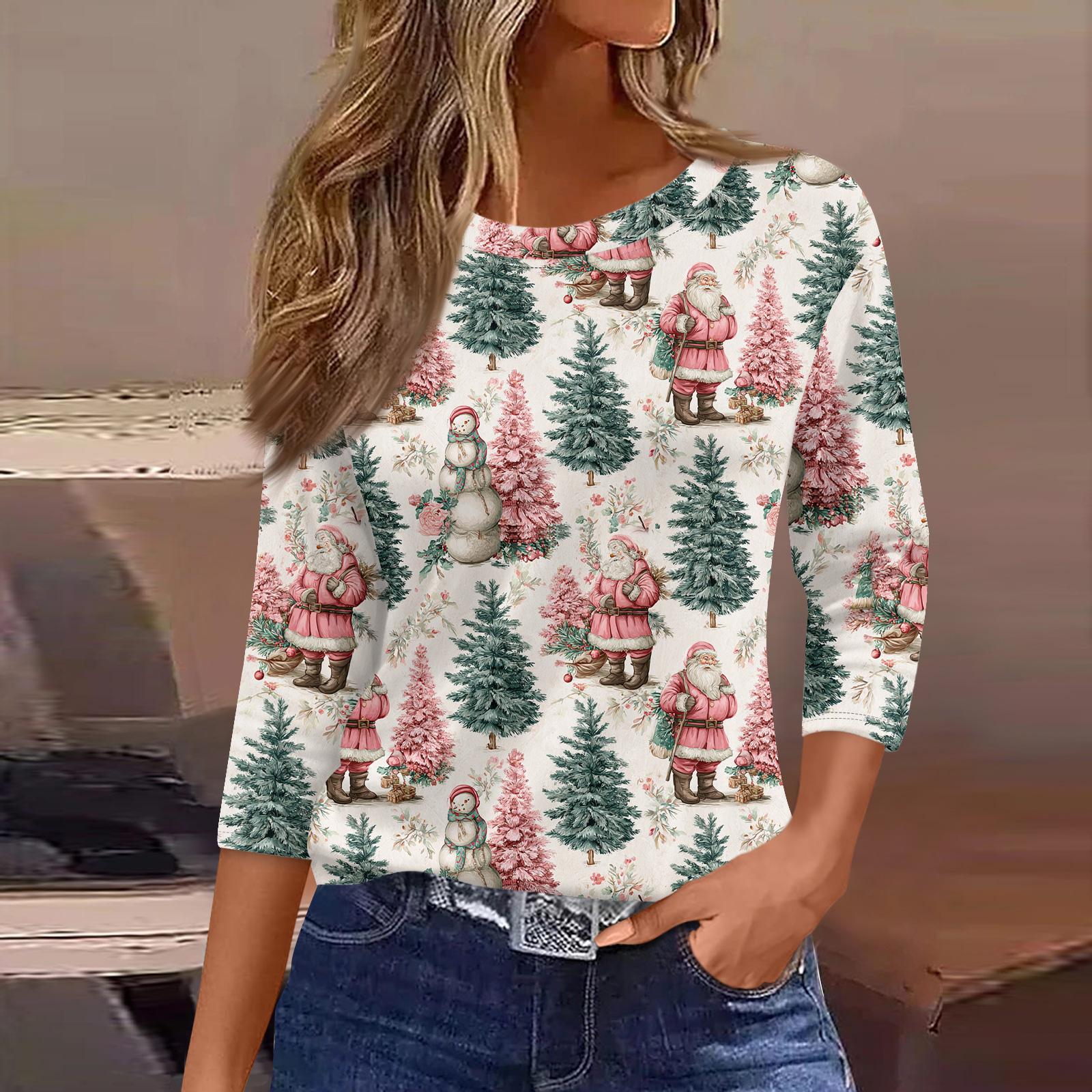 

Женские топы с рукавами 3/4, цветочный принт, винтажная мода, повседневные свободные рубашки с круглым вырезом больших размеров L бежевый