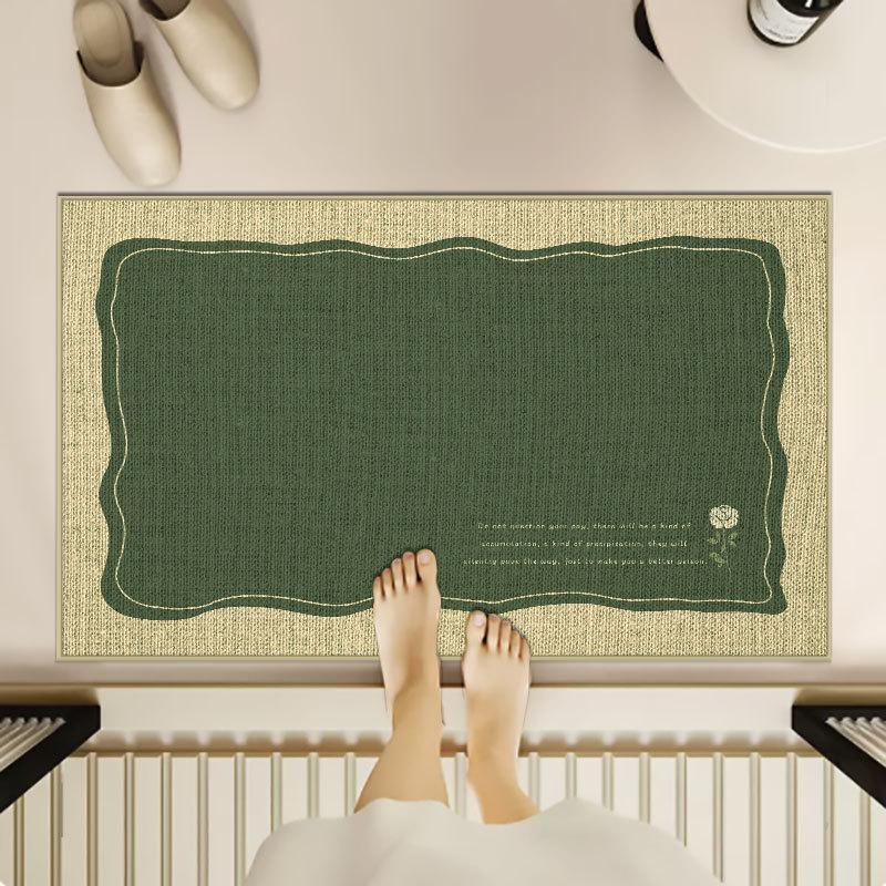 Entrance Door Mat Anti Slip Foot Mat Household Entrance Door Kitchen Mat Absorbent and Dirt Resistant Door Mat