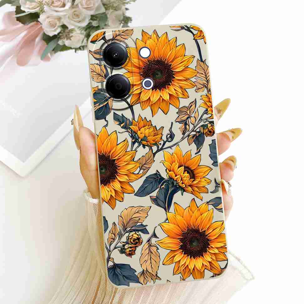 For Vivo Y05 4G 6.74" Case Silicone Back Cover Shockproof For Vivo Y11D VIVO Y05 4G Populairly Painted Butterflies Phone Cases