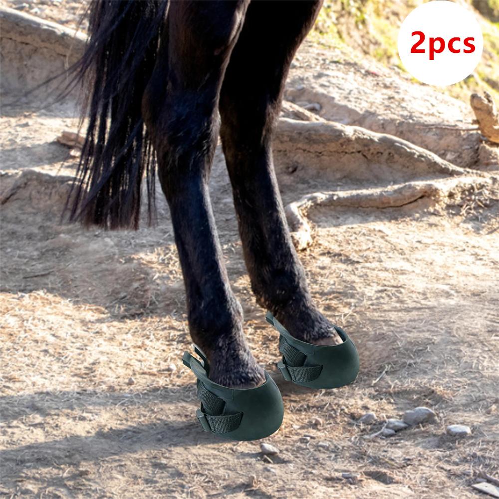 Horse Hoof Boots Protect Cover Equine Hoof Protector Equestrian Equipment Rubber