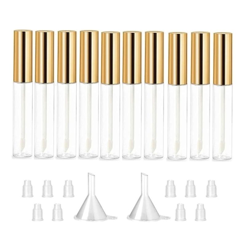 Eyelash Cream Container Bottle with Rubber Inserts and Funnel for Castor Oil 10ml Empty Mascara Tube with Eyelash Wand