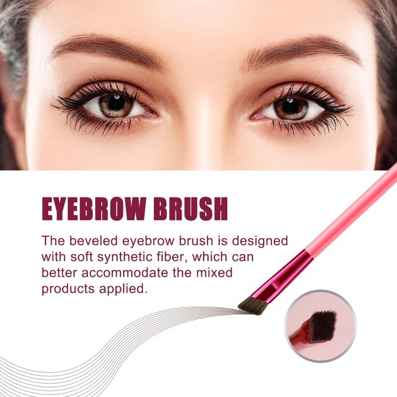 Multifunctional Eyebrow Brush Set Portable Eyebrow Brush Brow Paste Angled Wild Eyebrow Eye Shadow Contour Makeup Brush