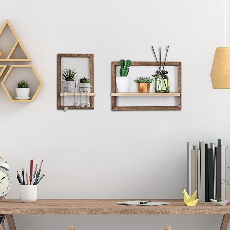 Schwebende Kastenregale Holzschweberegale Wandmontiert Wandregal Geometrischer Würfel Display Wandaufbewahrung Für Zuhause
