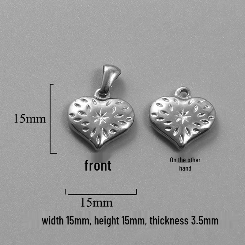 Retro Titanium Steel Cross Necklace Pendant - Stainless Steel DIY Jewelry Accessory, Fade-Resistant