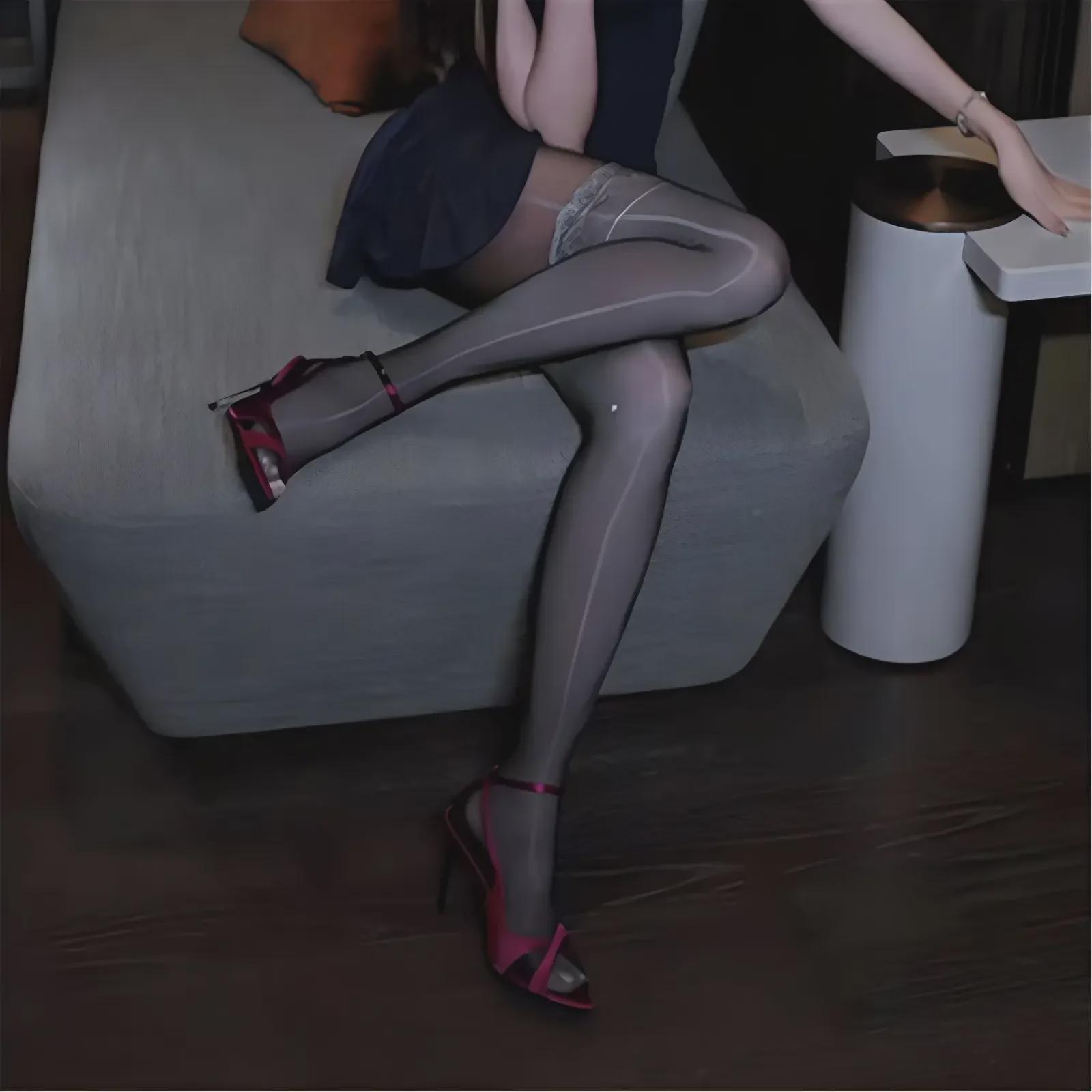 

Женские многослойные летние чулки с защитой от зацепов Gray Inner Layer