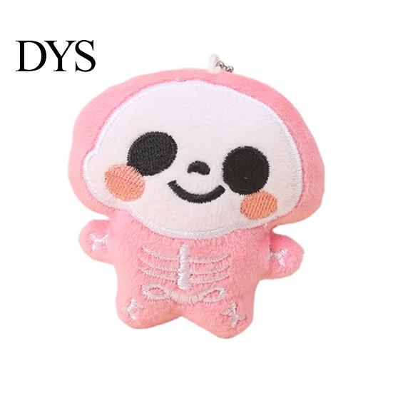 Plush Skeleton Pendant Squeaky Halloween Pendant, Stuffed Mummy Bear Keychain Theme Decorative Accessory for Backpacks Handbags Purses